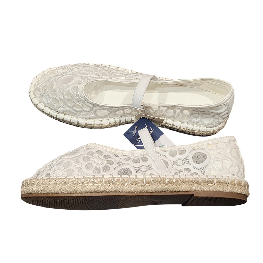 Universal Thread Celia Floral‎ Lace Mary Jane Espadrille Flat Shoes Memory Foam - Picture 4 of 7